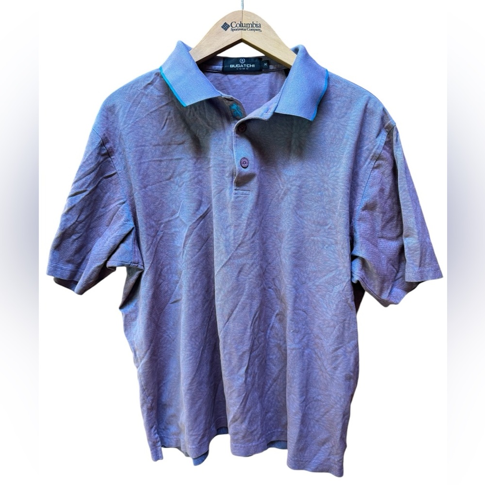Bugatchi Abstract Floral 100% Polo Shirt RN 99428